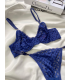 Arona Dantelli Bralet Takım Lacivert