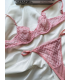 Arona Dantelli Bralet Takım Pembe