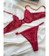 Arona Dantelli Bralet Takım Bordo