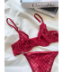 Arona Dantelli Bralet Takım Bordo