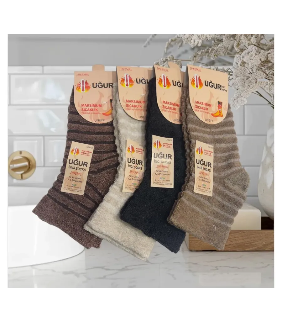 Uğur İnci Unisex Ters Havlu Çorap