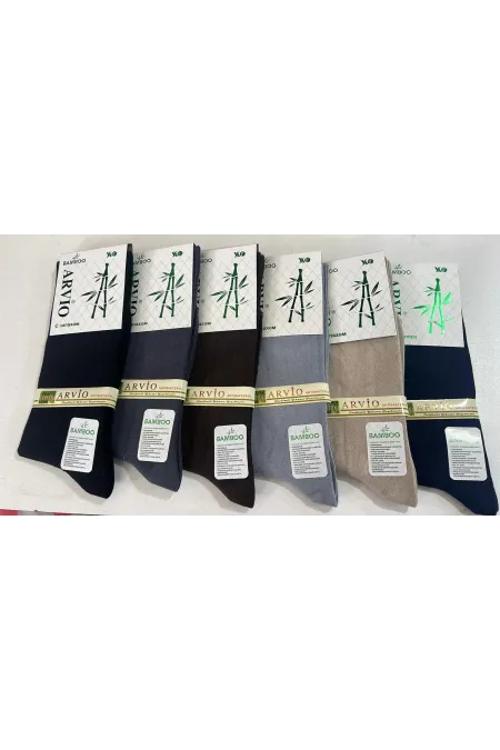Arvıo Antibakterial Dikişsiz Erkek Bambu Soket Çorap