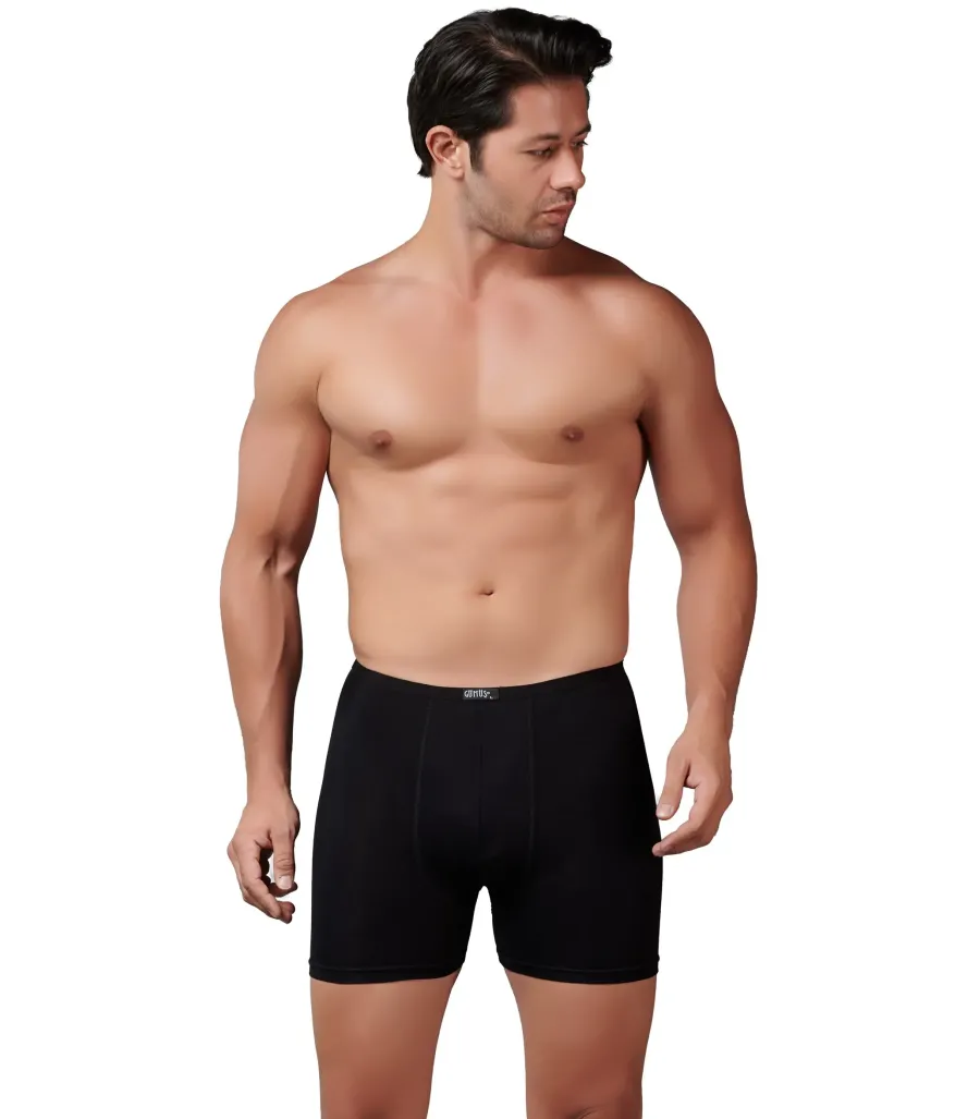 Gümüş Bambu İnce Bel Elastan Boxer