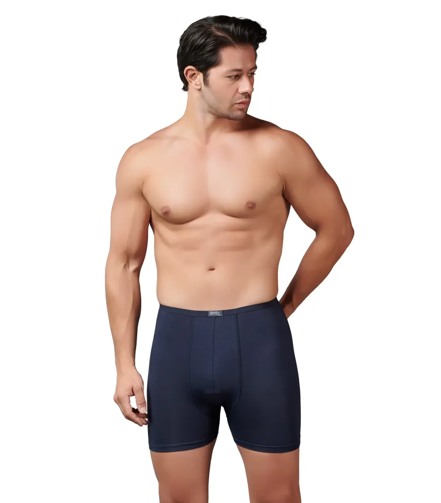 Gümüş Bambu İnce Bel Elastan Boxer