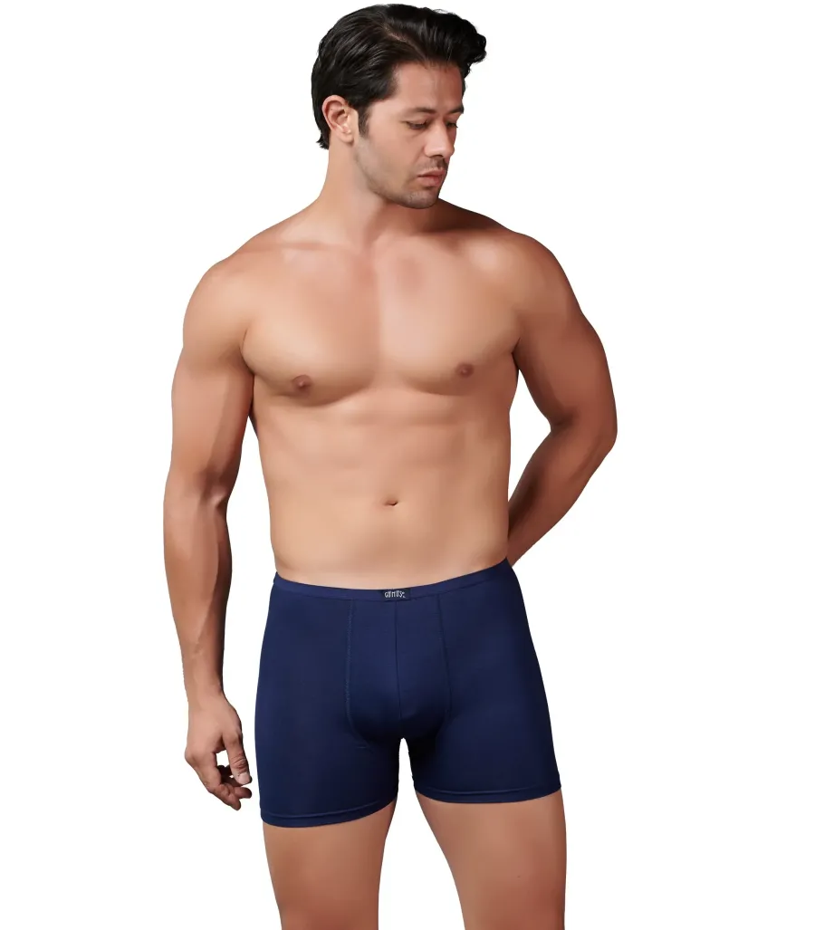 Gümüş Bambu İnce Bel Elastan Boxer