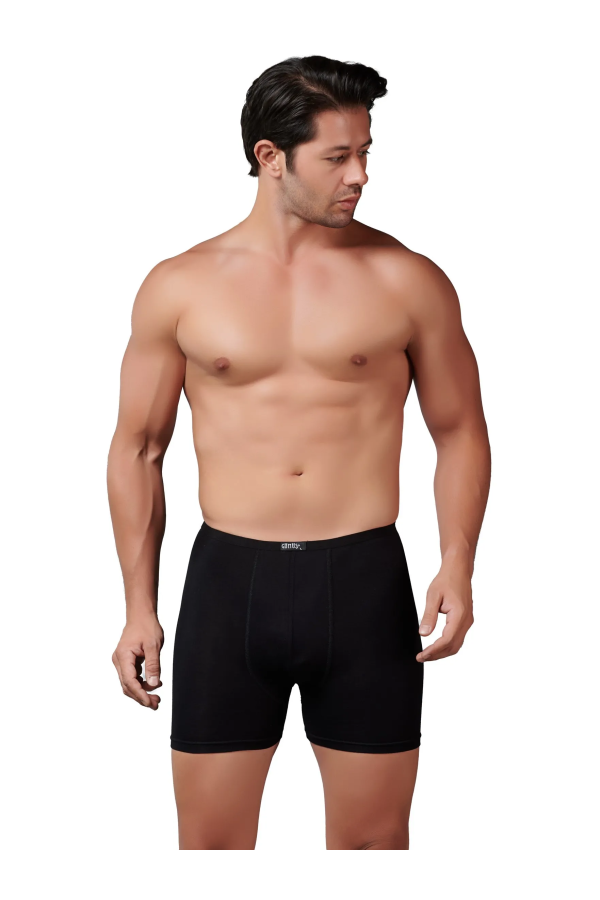 Gümüş Bambu İnce Bel Elastan Boxer