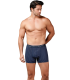 Gümüş Erkek Likralı Çizgili Boxer