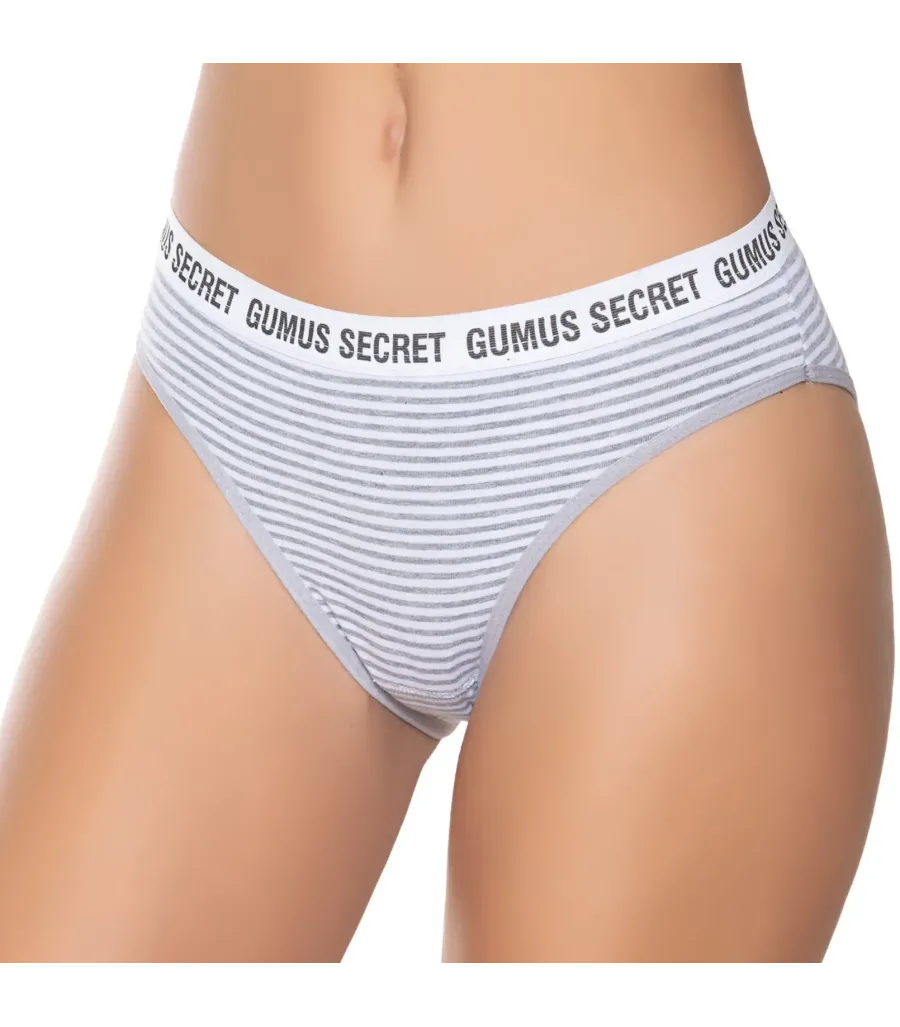 Gümüş İç Giyim 6063 Kadın Likralı Kemerli Lastik "Gümüş Secret"