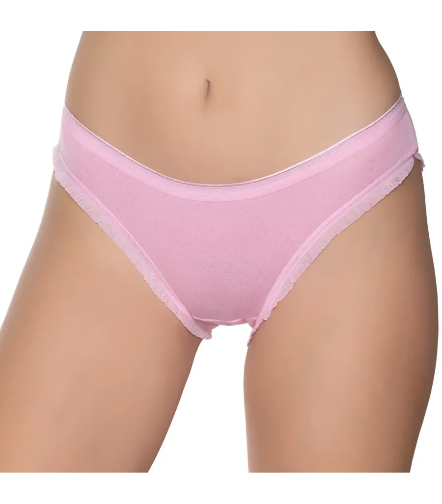 Gümüş İç Giyim 6056 Kadın Likralı Fırfır Paça Bikini