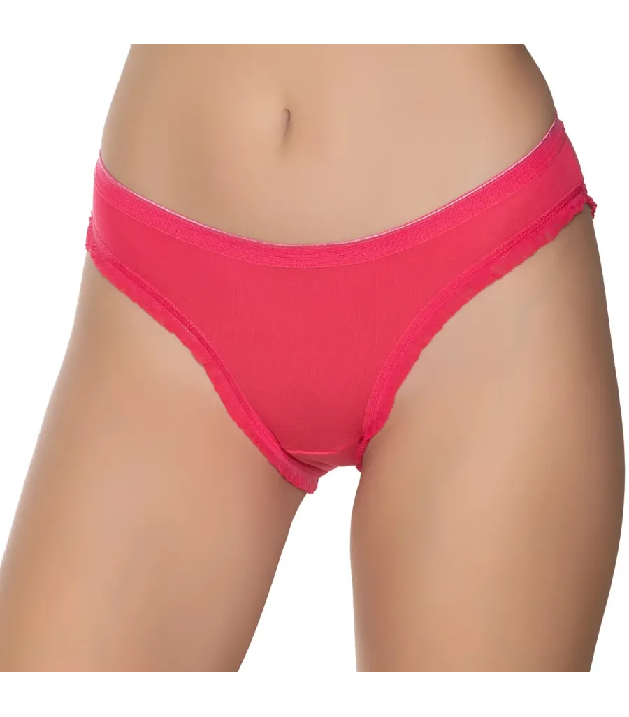 Gümüş İç Giyim 6056 Kadın Likralı Fırfır Paça Bikini