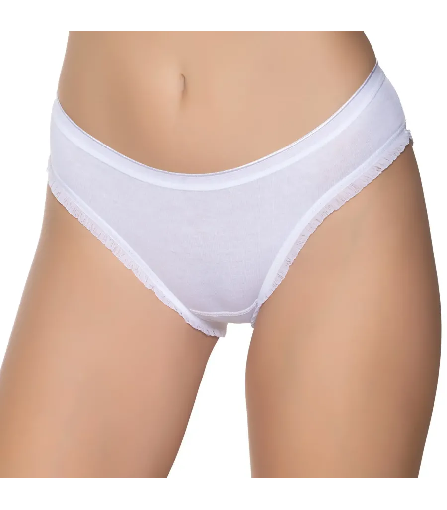 Gümüş İç Giyim 6056 Kadın Likralı Fırfır Paça Bikini
