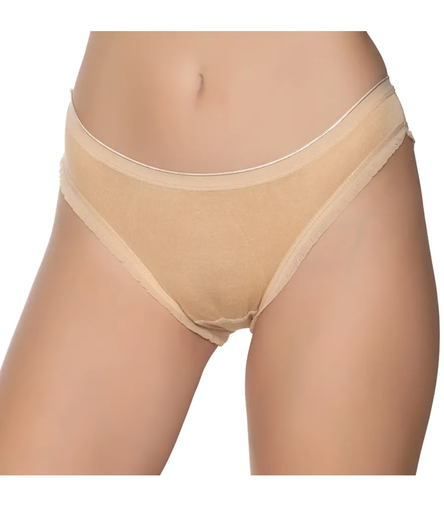 Gümüş İç Giyim 6056 Kadın Likralı Fırfır Paça Bikini