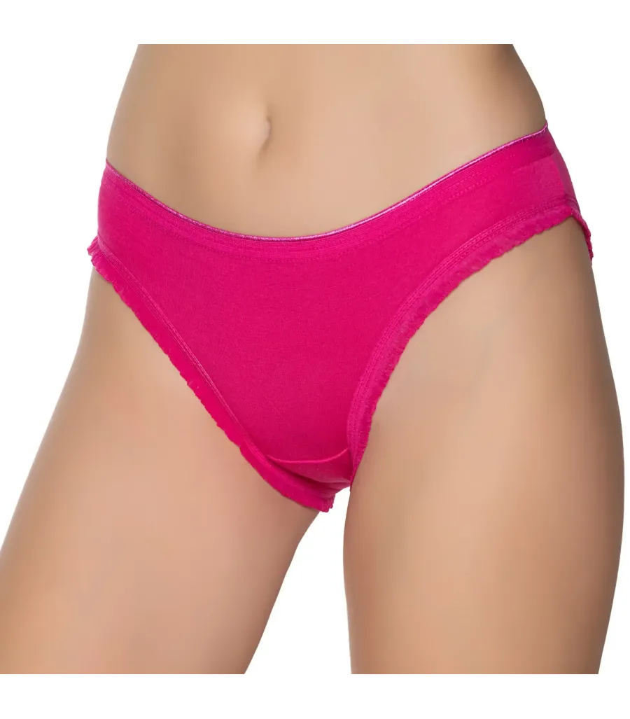 Gümüş İç Giyim 6056 Kadın Likralı Fırfır Paça Bikini