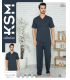 KSM Erkek Kısa Kollu Pijama Takımı