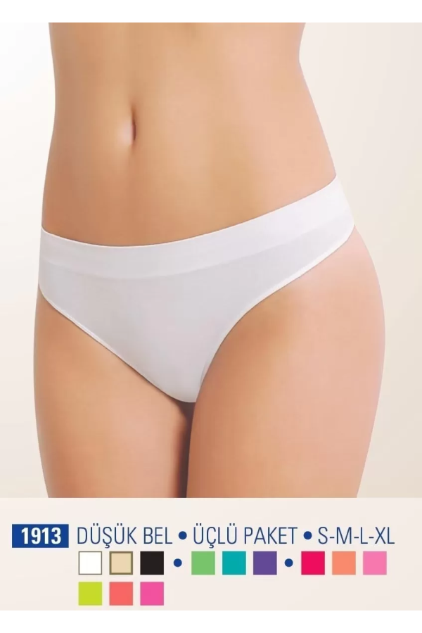 Toptan NBB Düşük Bel Üçlü Paket Dikişsiz