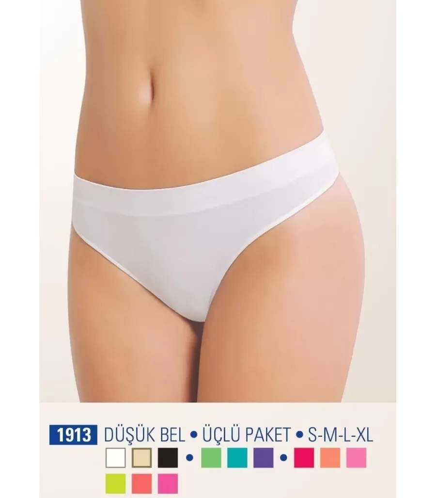 Toptan NBB Düşük Bel Üçlü Paket Dikişsiz