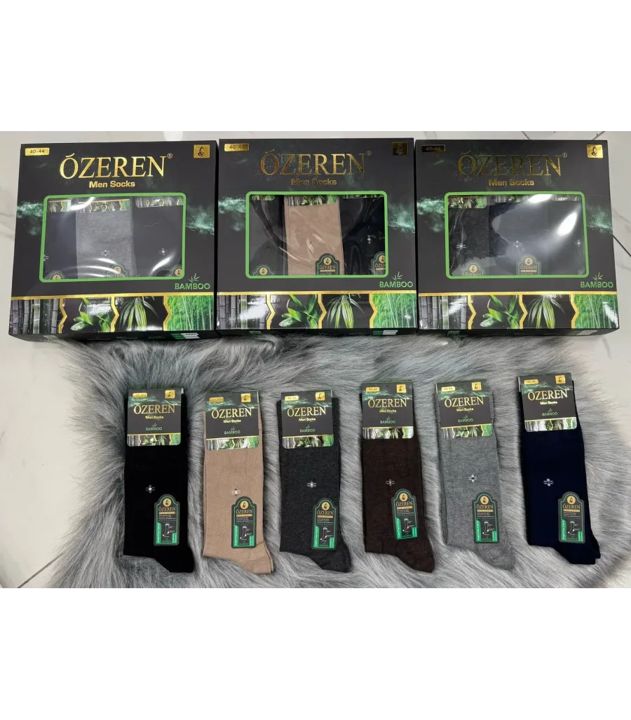 Özeren Bambu Desenli Soket Çorap