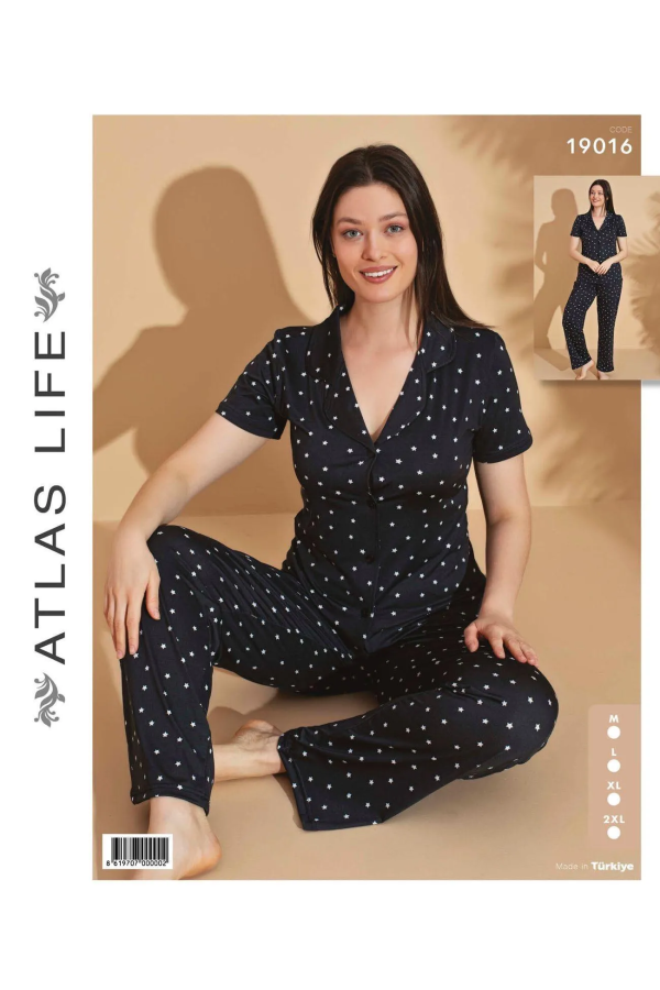 Atlas Life Kadın Pijama Takımı Puanlı