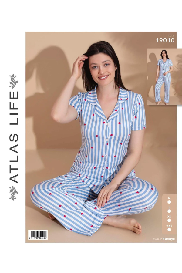 Atlas Life Kadın Pijama Takımı Mavi