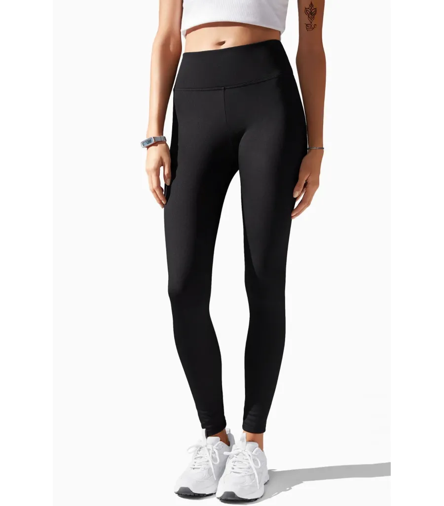 Dalgıç Uzun Kadın Tayt Siyah