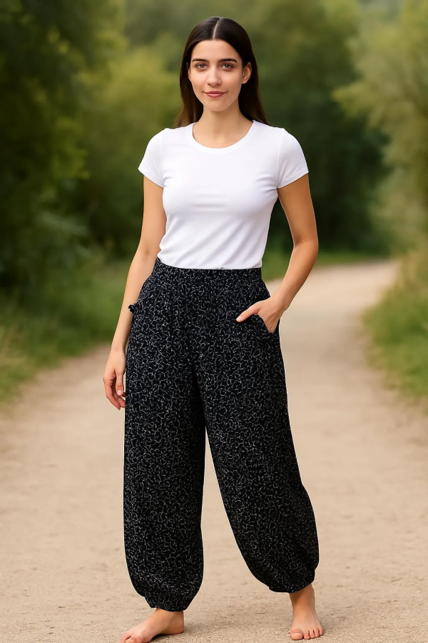 Kadın Şalvar Pijama Cepli