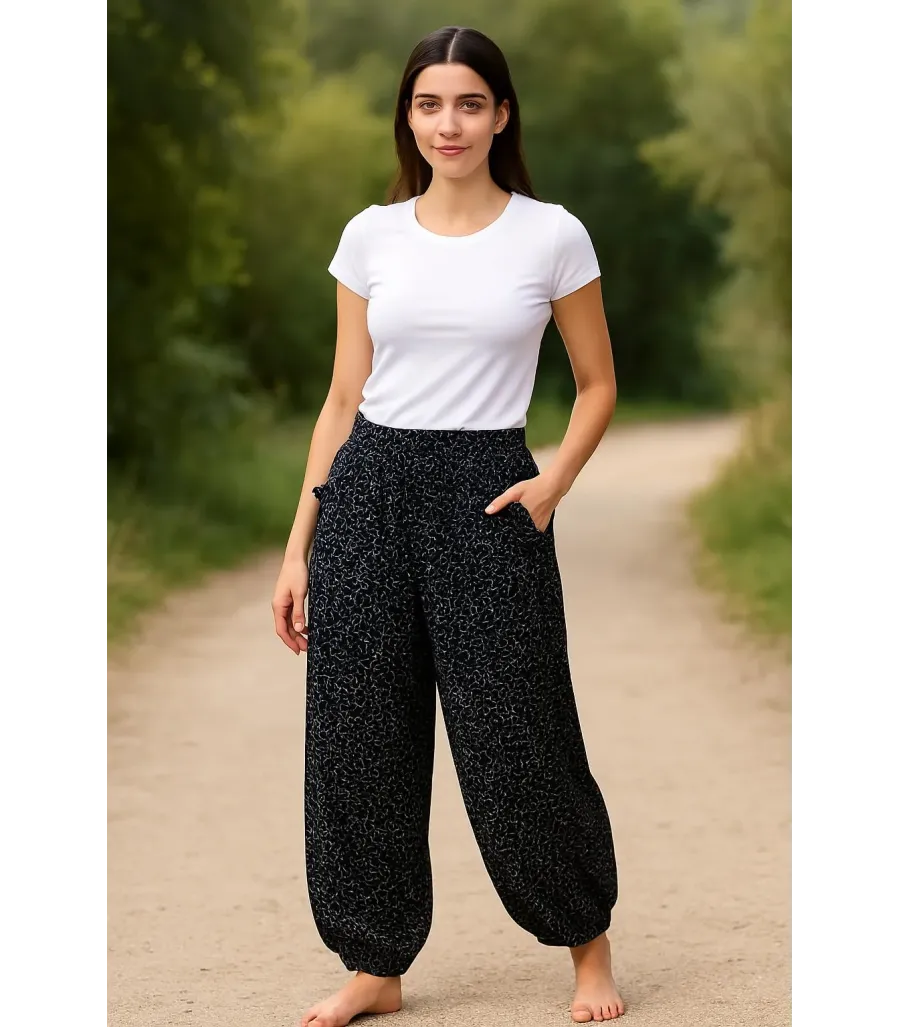 Kadın Şalvar Pijama Cepli