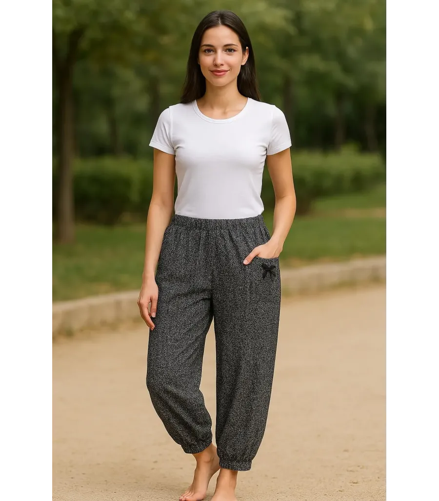 Cepli Şalvar Pijama Kadın