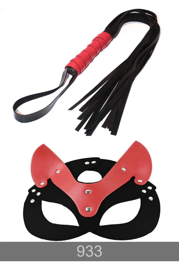 Redsaks İkili Fantezi Set Maske Kırbaç