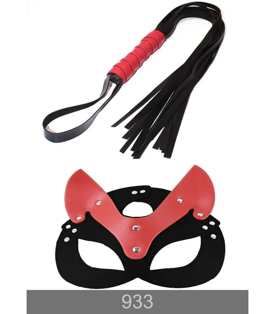 Redsaks İkili Fantezi Set Maske Kırbaç