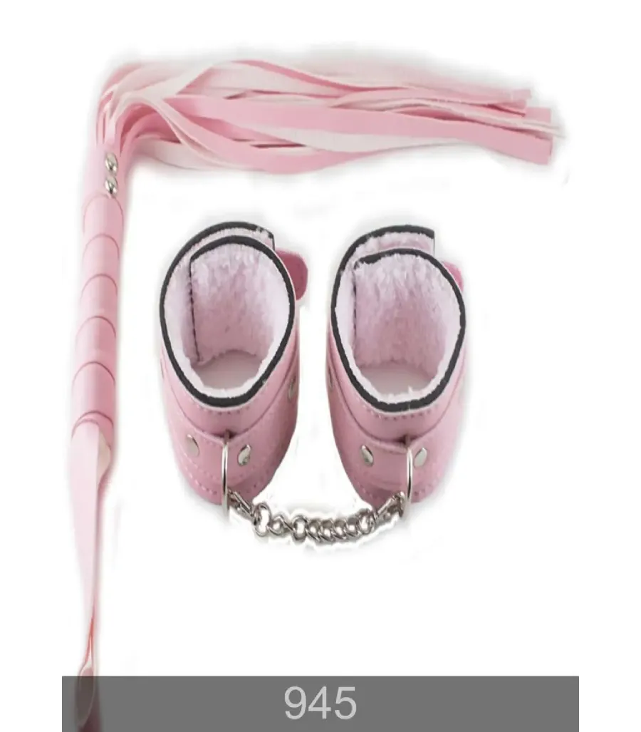 Redsaks İkili Fantezi Set Kırbaç Kelepçe Pembe