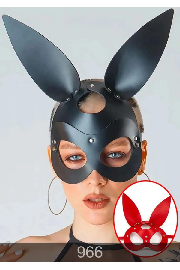 Redsaks Kadın Seksi Fantezi Deri Tavşan Maske