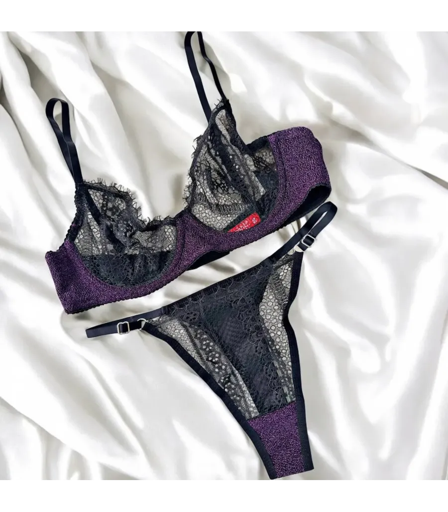 Arona Mor Simli Bralet Takım
