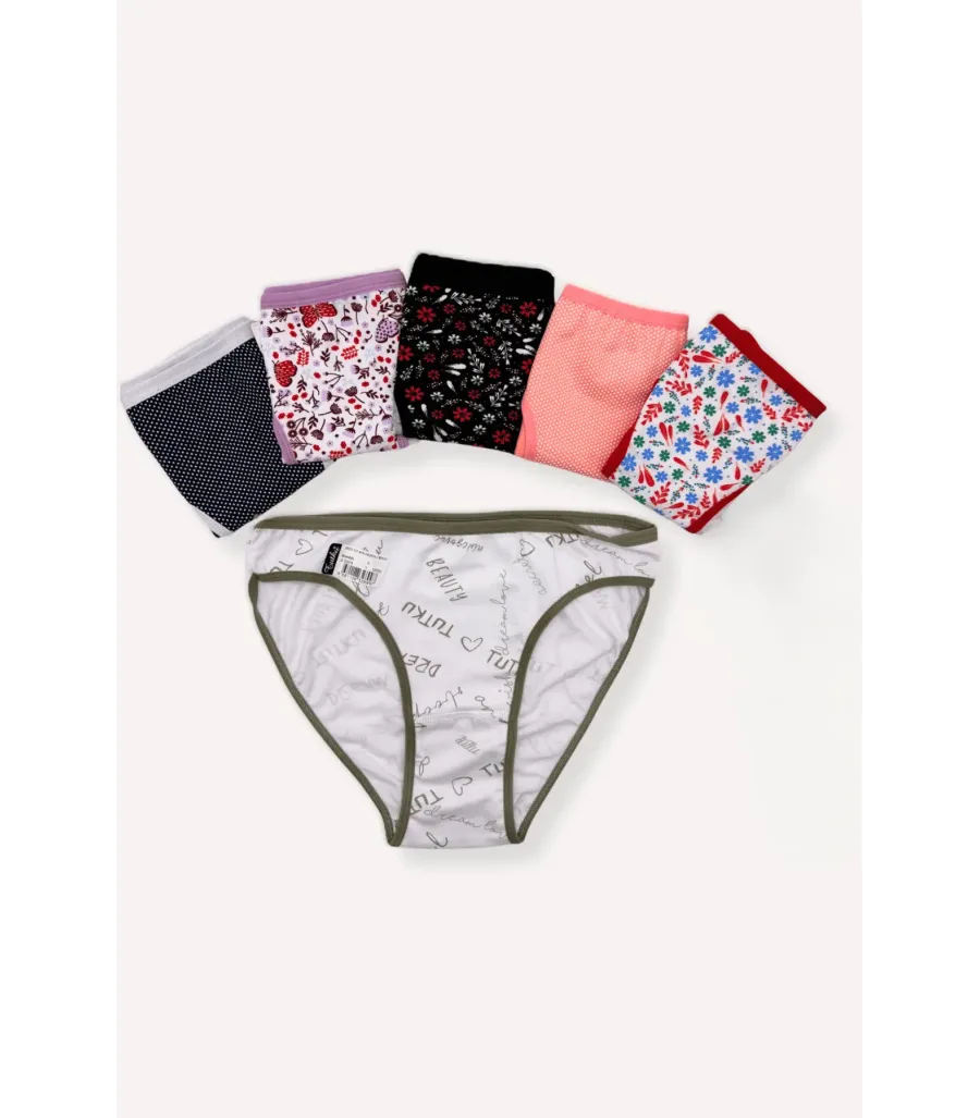 Tutku Desenli Kadın Bikini Külot
