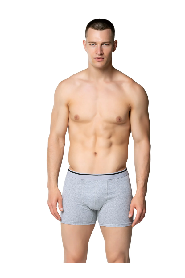 Toptan Sedef Yıldız Likralı Boxer Gri Modeli Ve