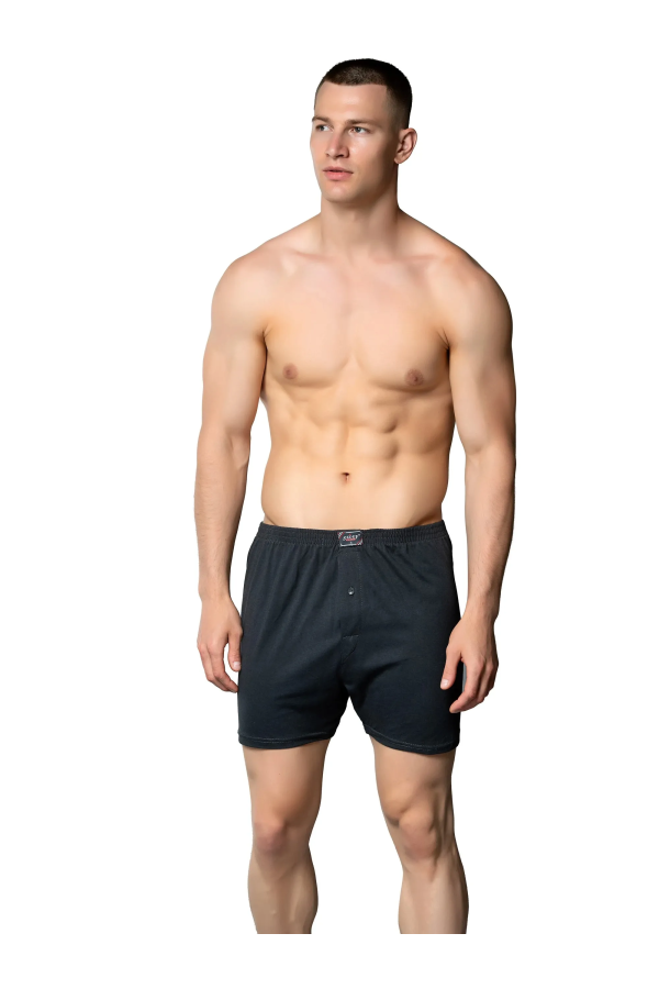 Toptan Sedef Yıldız Penye Boxer Antrasit