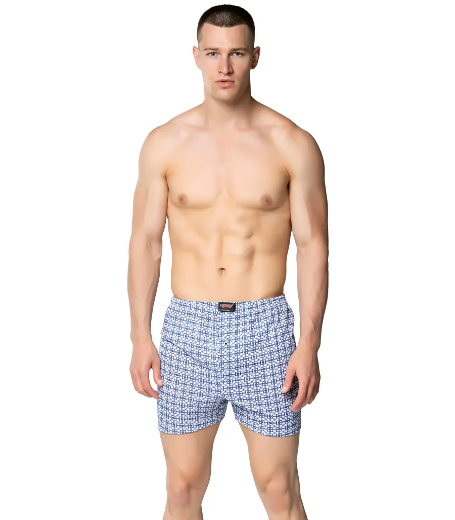 Toptan Sedef Yıldız Penye Empirme Desenli Boxer