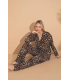 Polakan Mikro Milan Pijama Takımı Kışlık Leopar