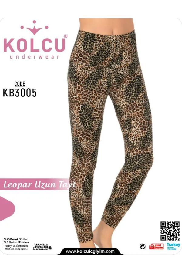 Toptan Kolcu Uzun Tayt Leopar