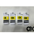 OX Kadın Kolej Çorabı Beyaz Siyah Çizgili