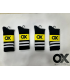 OX Kadın Kolej Çorabı Siyah Beyaz Çizgili