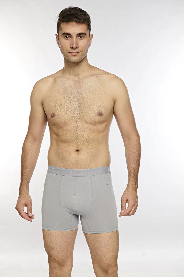 Kolcu Erkek Likralı Boxer Gri