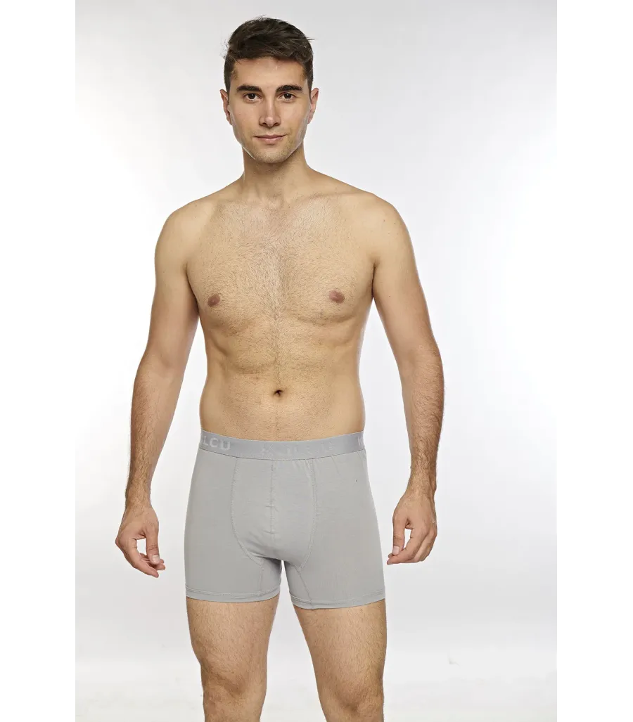 Kolcu Erkek Likralı Boxer Gri