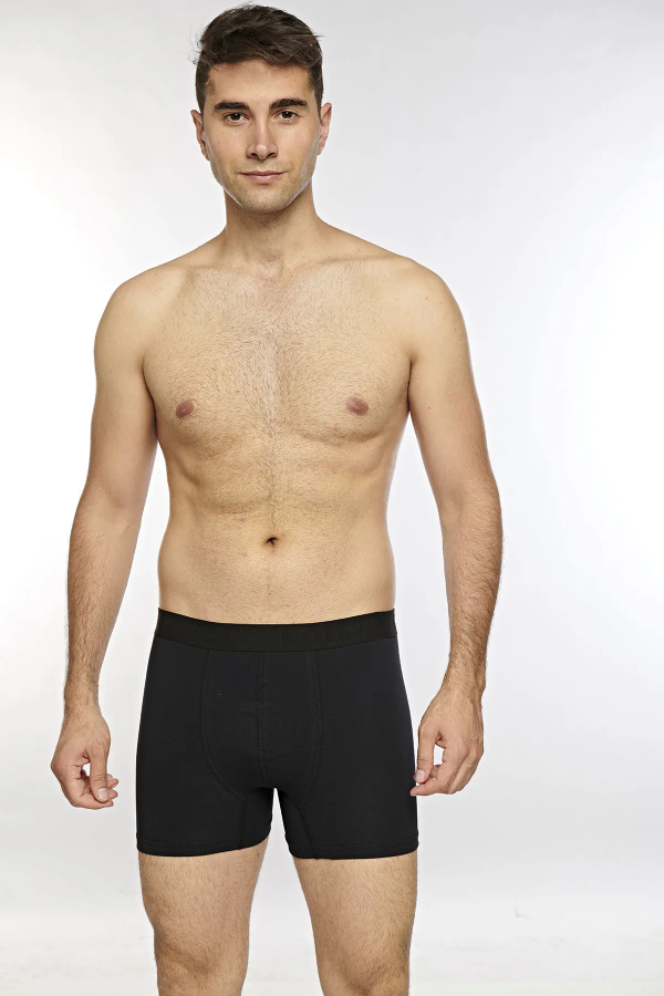 Kolcu Erkek Likralı Boxer Siyah