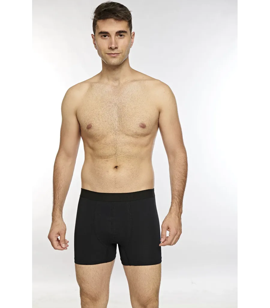 Kolcu Erkek Likralı Boxer Siyah