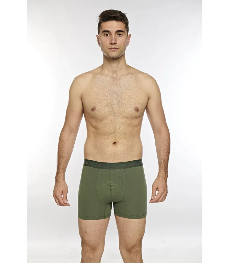 Kolcu Erkek Likralı Boxer Haki