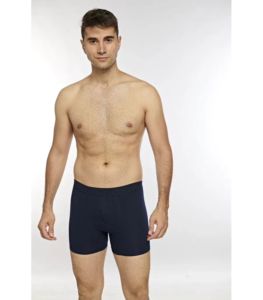 Kolcu Erkek Likralı Boxer Lacivert