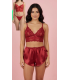 Love Secret Üçlü Şortlu Takım Bordo