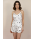 Love Secret Saten Şortlu Takım Kedi Desenli