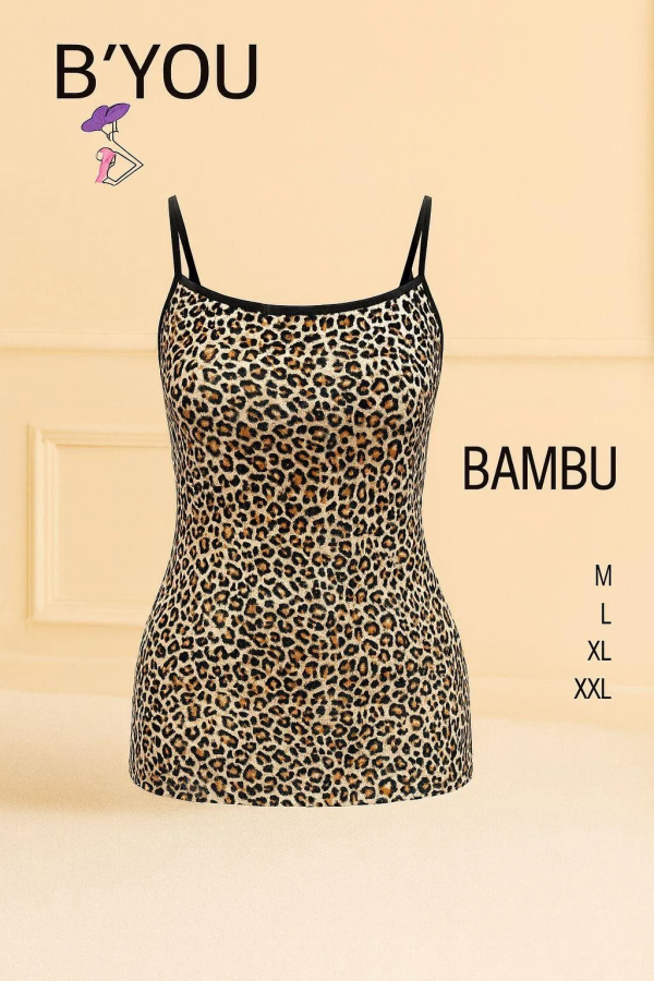 B'YOU Bambu Kadın Atlet Leopar