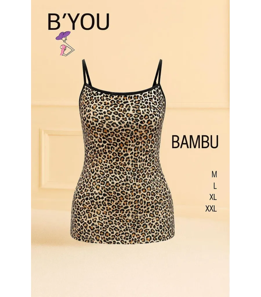 B'YOU Bambu Kadın Atlet Leopar
